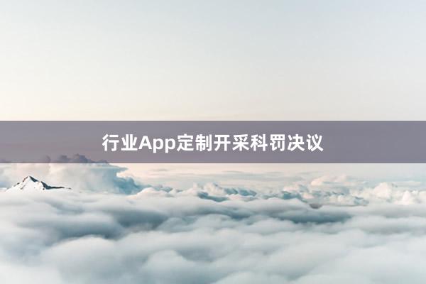 行业App定制开采科罚决议